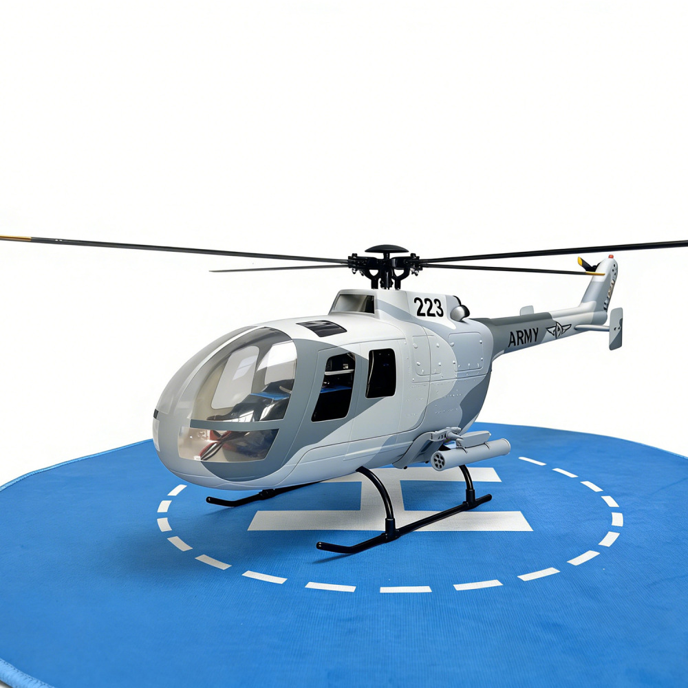 ROBAN RTF 450 Size BO-105 ARMY Camouflage RC Helicopter 4 blades X2 GPS Model