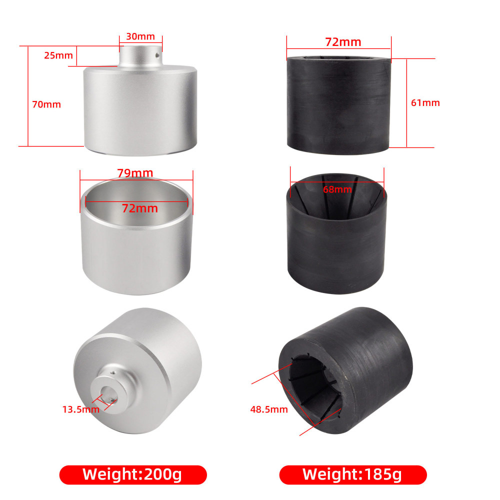 Aluminum nose cone Rubber head for 80-250cc DOUBLE-HANDLE Starter V2