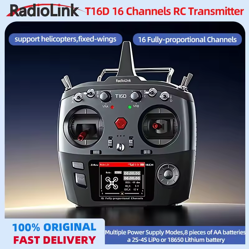 RadioLink T16D 16 Channels 2.4Ghz RC Transmitter Dual Stick with R16F receiver