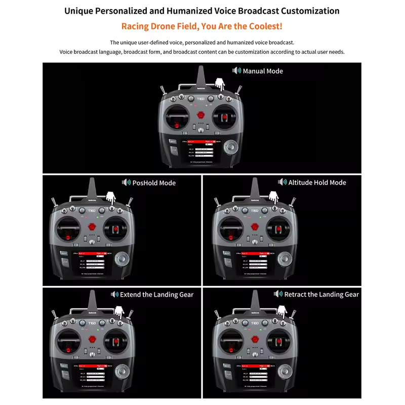 RadioLink T16D 16 Channels 2.4Ghz RC Transmitter Dual Stick with R16F receiver
