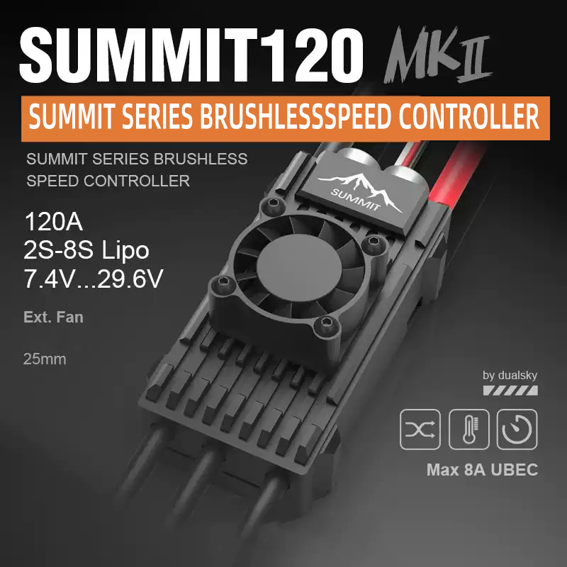 Dualsky 120A ESC SUMMIT-120A ESC SUMMIT 120A ESC Brushless Speed Controller ESC for R/C Airplane Models