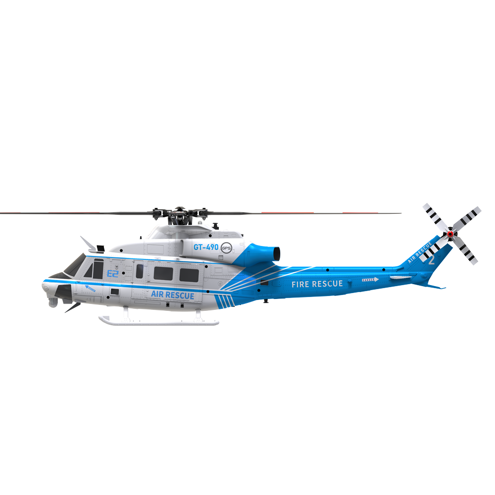 RC Helicopter GOOSKY E2 UH-1Y Air Rescue 1/35 Scale 2.4G 6CH Dual Brushless Direct Drive with GPS RTF Version Blue and White