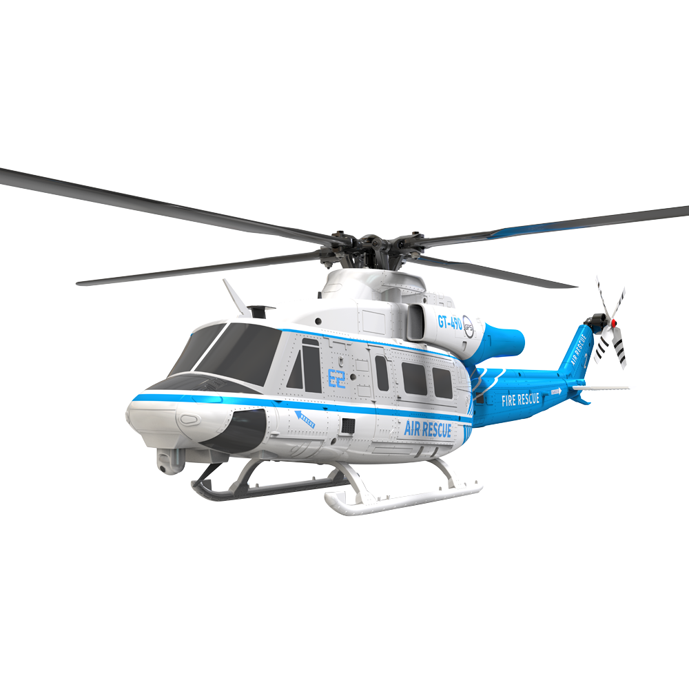 RC Helicopter GOOSKY E2 UH-1Y Air Rescue 1/35 Scale 2.4G 6CH Dual Brushless Direct Drive with GPS RTF Version Blue and White