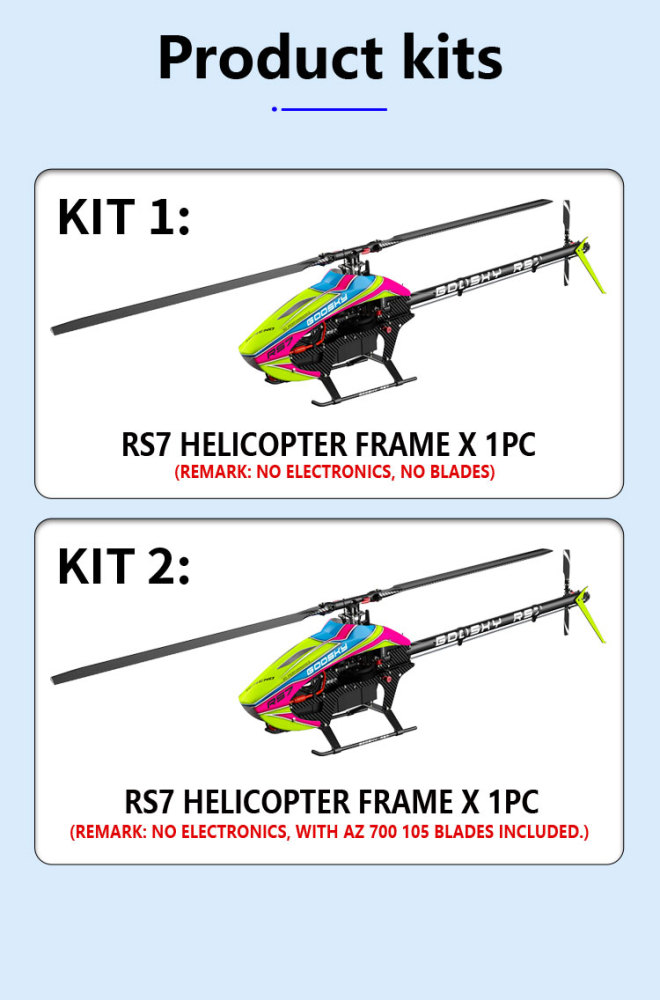 RC Helicopter GOOSKY RS7 (Kit Version, Blades Not Included) – The New Benchmark in 700-Class 3D Helicopters