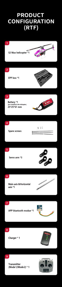 Goosky S2 MAX Dual Brushless Direct Drive High Performance Aerobatic Helicopter Model 1