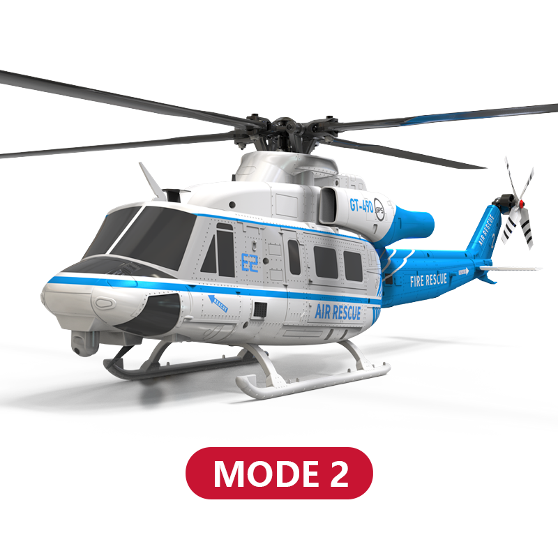 RC Helicopter GOOSKY E2 UH-1Y Air Rescue 1/35 Scale 2.4G 6CH Dual Brushless Direct Drive with GPS RTF Version Blue and White