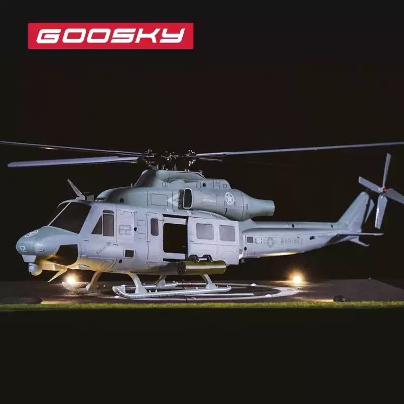 RC Helicopter GOOSKY E2 UH-1Y Air Rescue 1/35 Scale 2.4G 6CH Dual Brushless Direct Drive with GPS BNF Version