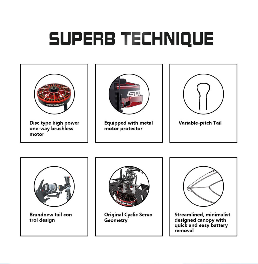 RC Helicopter GooSky RS4 Venom Edition 6-Channel 3D Direct-Drive KIT Version