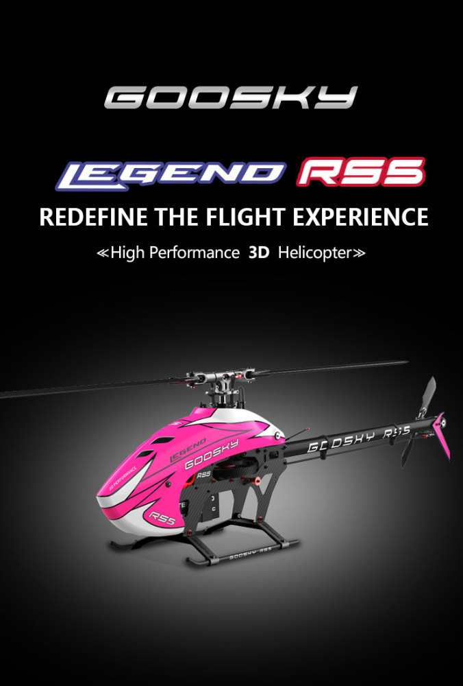 RC Helicopter GOOSKY RS5 Brushless Direct-Drive 550-Class 6-Channel 3D Helicopter Kit Version (Blades Not Included)