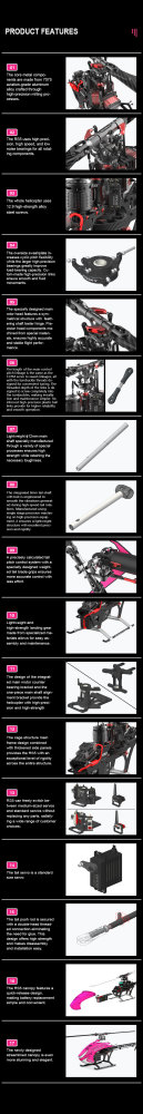 RC Helicopter GOOSKY RS5 Brushless Direct-Drive 550-Class 6-Channel 3D Helicopter Kit Version (Blades Not Included)