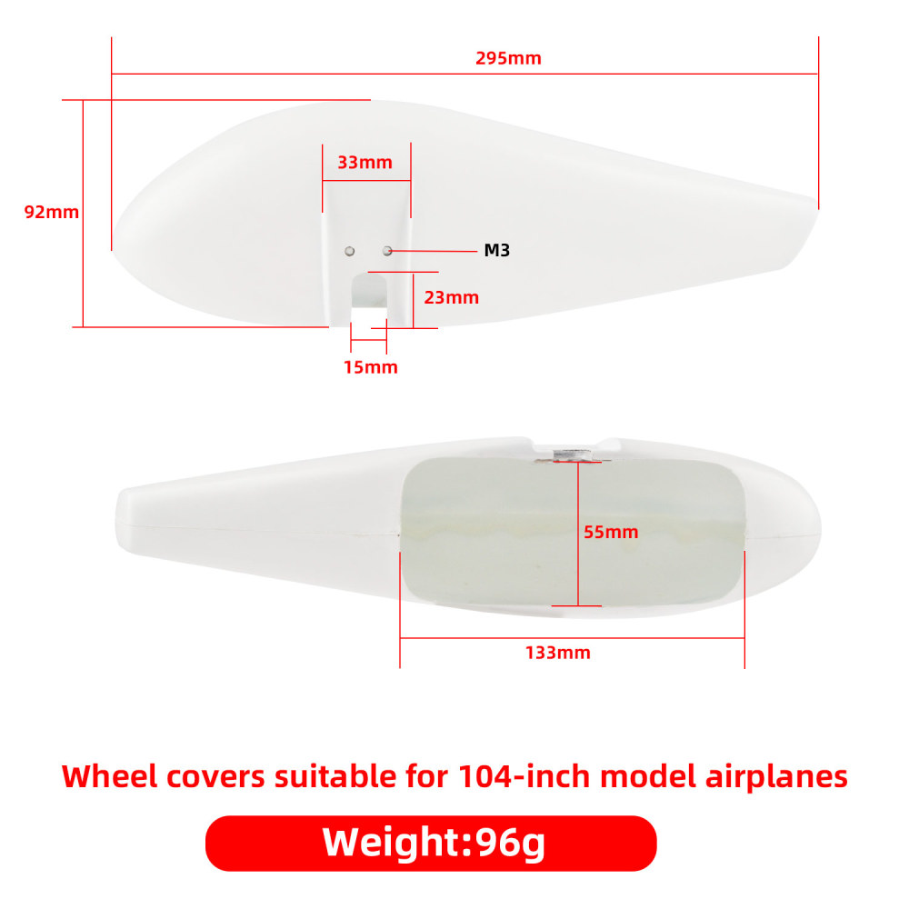 1 Set Wheel Cover for 104-inch RC Model Airplane