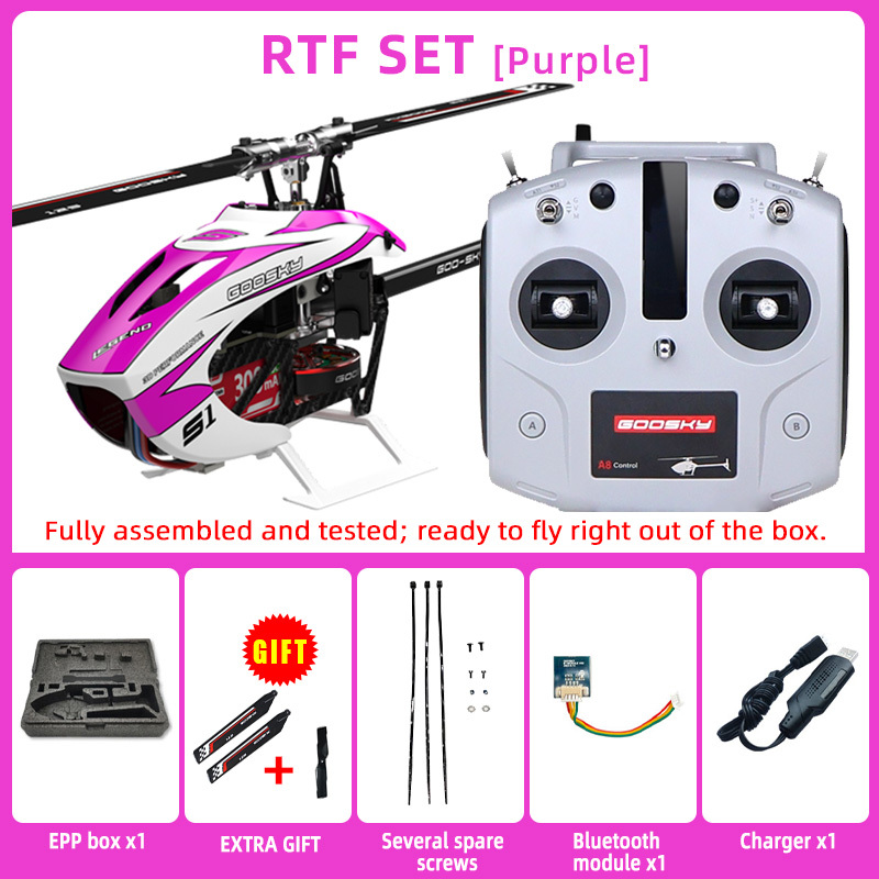 RC Helicopter goosky S1 Dual Brushless Direct Drive 3D with Carbon Fiber Frame GPS Flight Control System RTF