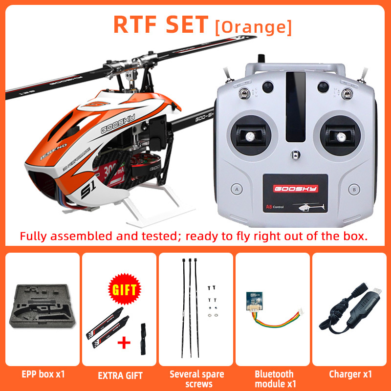 RC Helicopter goosky S1 Dual Brushless Direct Drive 3D with Carbon Fiber Frame GPS Flight Control System RTF