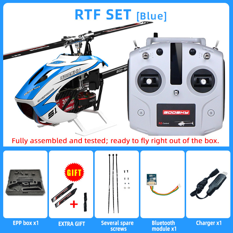 RC Helicopter goosky S1 Dual Brushless Direct Drive 3D with Carbon Fiber Frame GPS Flight Control System RTF