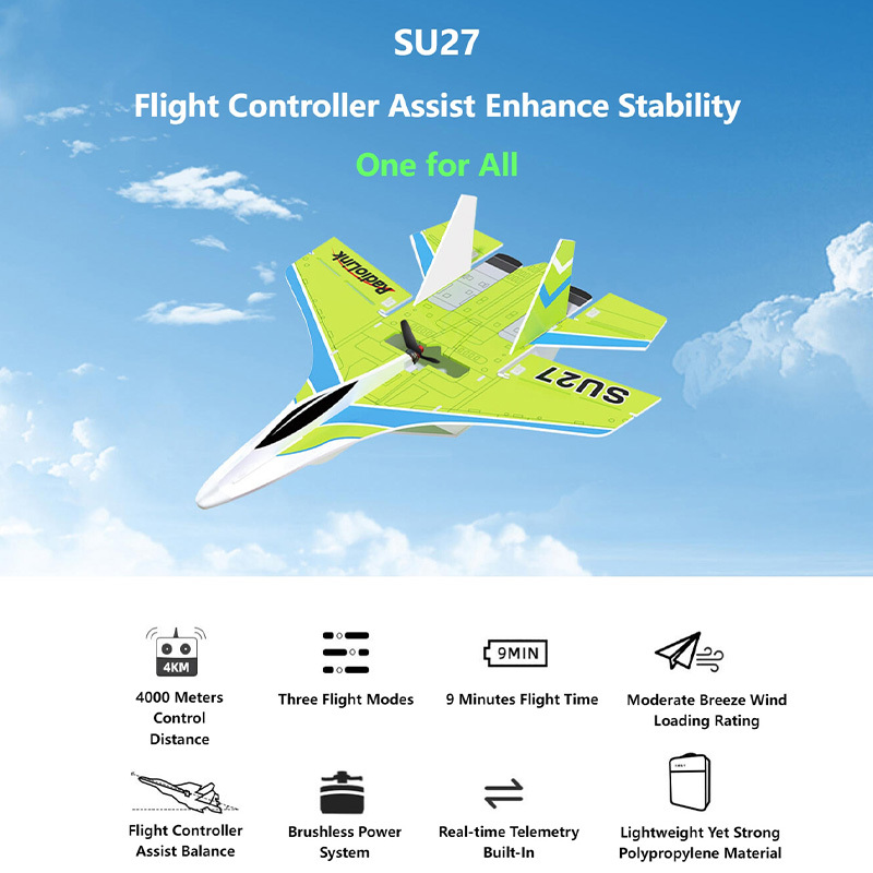 RC Model Aircraft SU-27 Flight Control Version for Model Aircraft Training