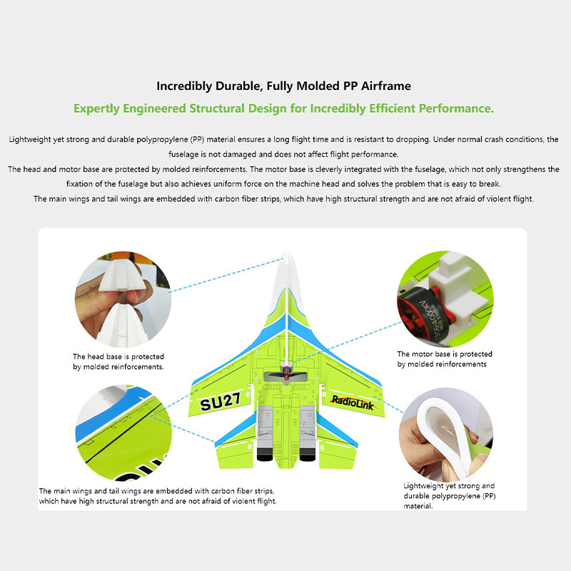 RC Model Aircraft SU-27 Flight Control Version for Model Aircraft Training