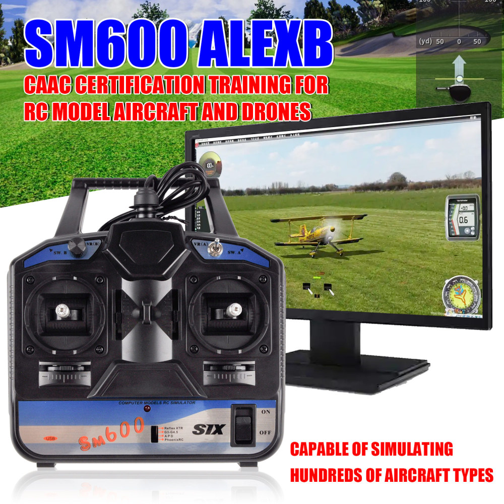 Flysky FS-SM600 2.4G Wireless RC Flight Simulator Controller for Novices