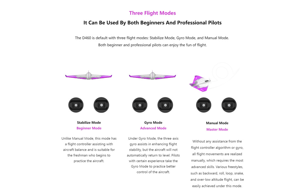 D460 Fixed-Wing RC Model Aircraft for Training