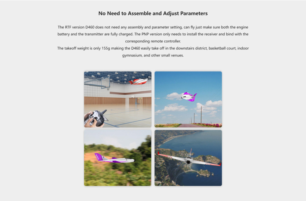 D460 Fixed-Wing RC Model Aircraft for Training