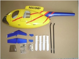 500 MD-500E RC Helicopter Fuselage G-Jive Design Yellow Blue Painting RC Gifts