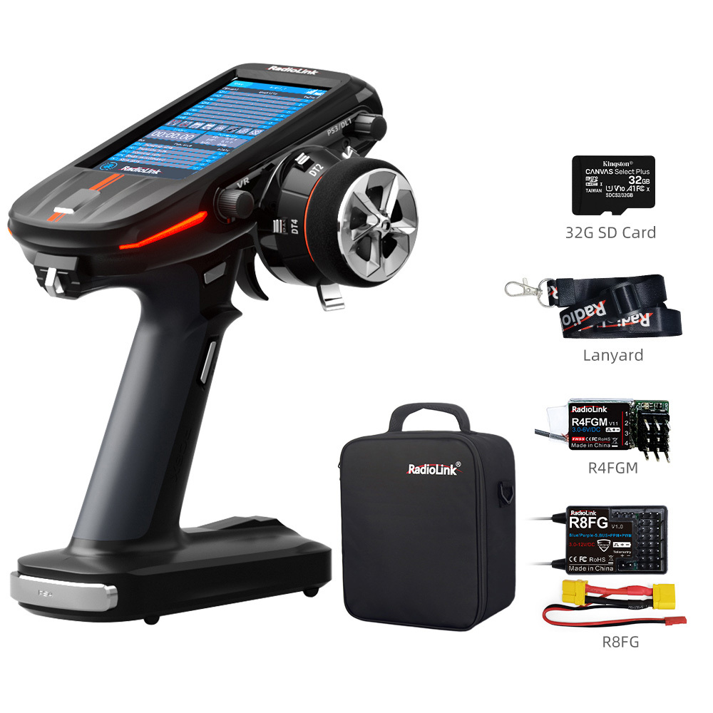 RC8X 8-Channel Pistol-Style Remote Control for Cars and Boats