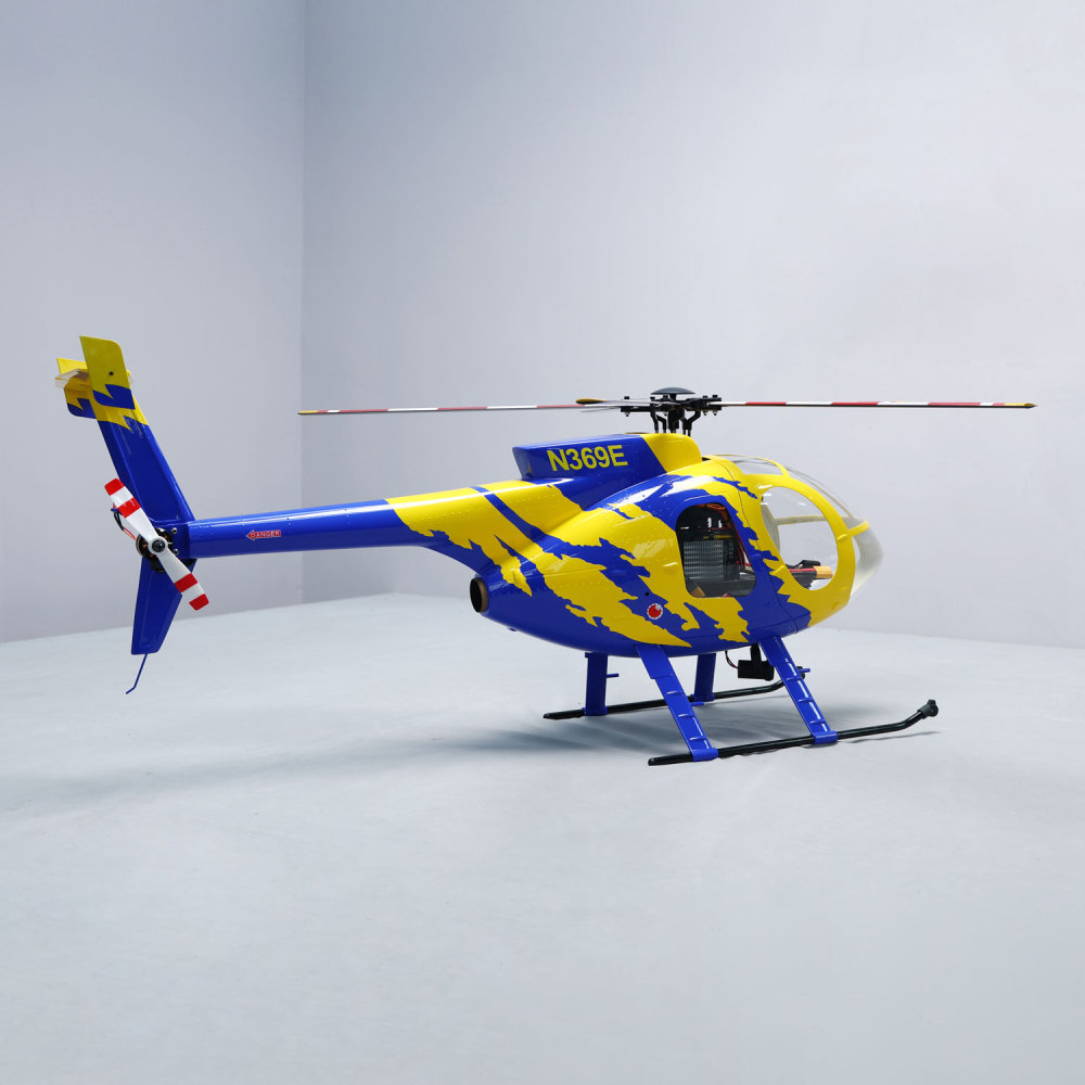 ROBAN RTF 470 Size MD-500E N369E RC Helicopter 5 Blades X2 flight control Model