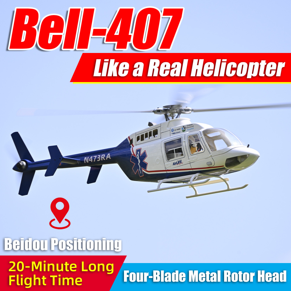 RC Helicopter FLYWING 407-4 blades RTF