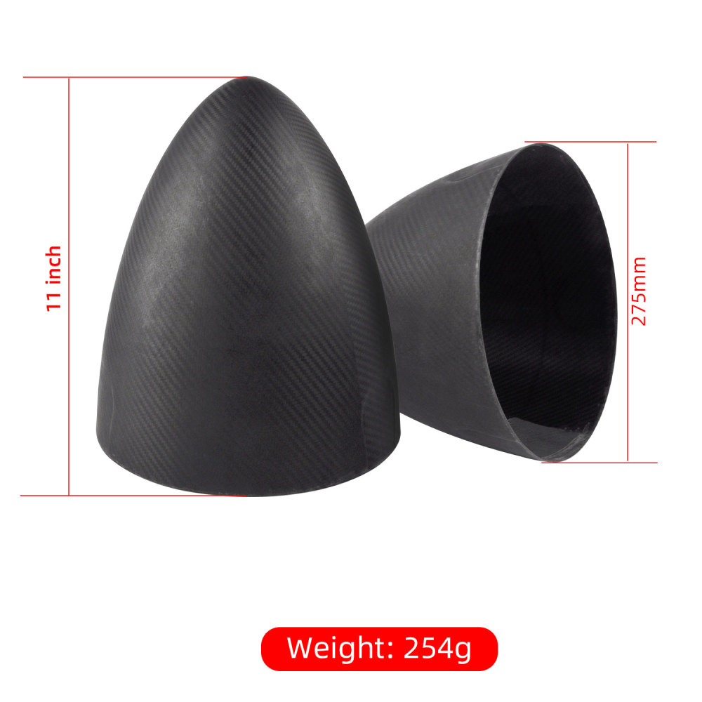9in 308mm Carbon Fiber Uncut Spinner without Backplate for RC Gasoline Airplane