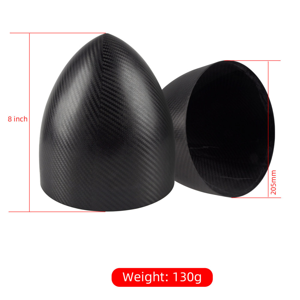9in 308mm Carbon Fiber Uncut Spinner without Backplate for RC Gasoline Airplane