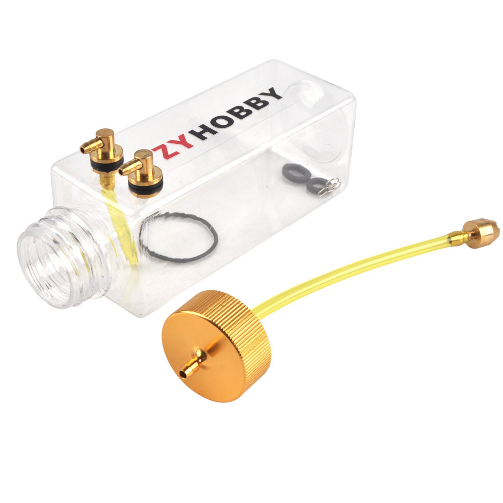 RC Tank Gas Fuel Bottle with Transparent Plastic for RC Airplane Model