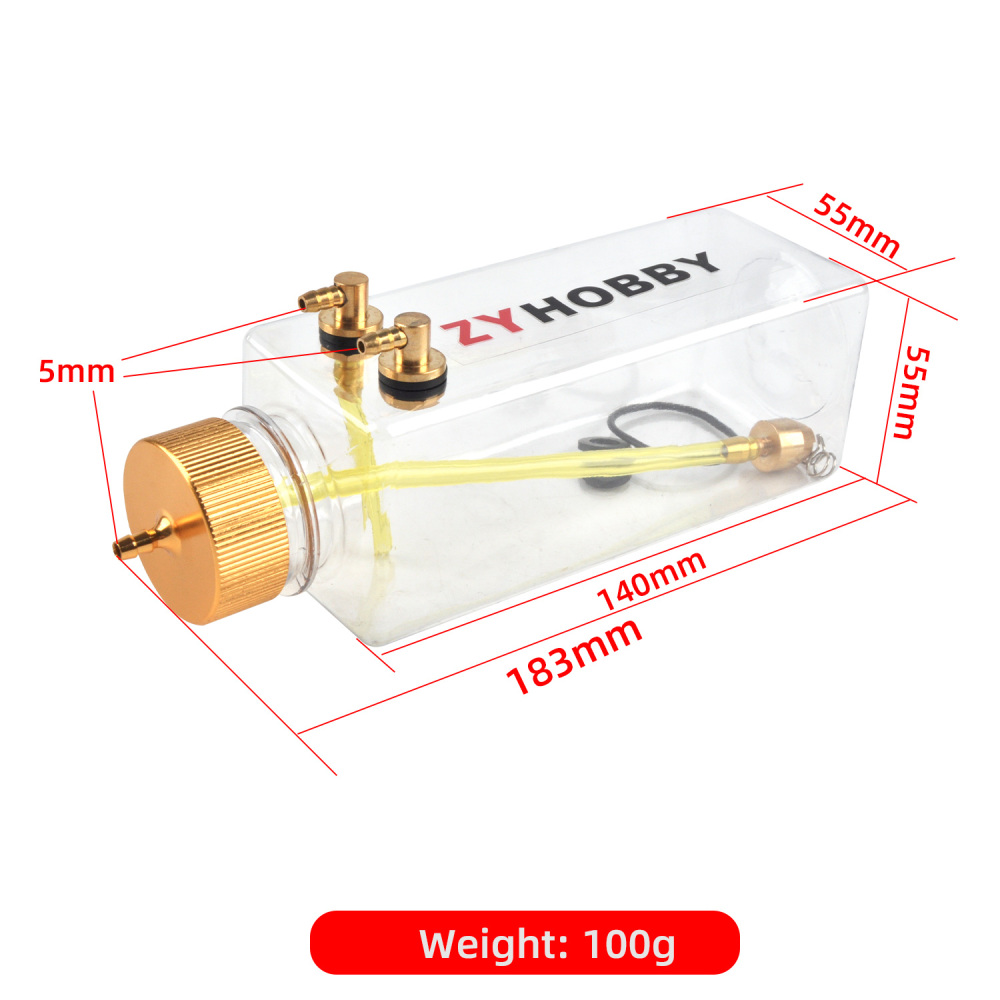 RC Tank Gas Fuel Bottle with Transparent Plastic for RC Airplane Model