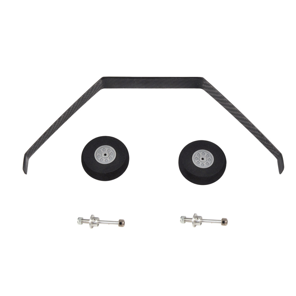 1 Set Carbon Fiber Undercarriage 260#30E 50E 70E1 Landing Gear Wheel Kit DIY Parts for RC Model Airplane