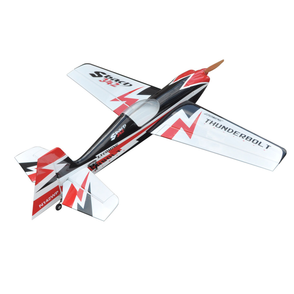 Sbach342 55inch RC Airplane Fuselage 3D Fix Wing Wooden Model Plane Frame PNP Version