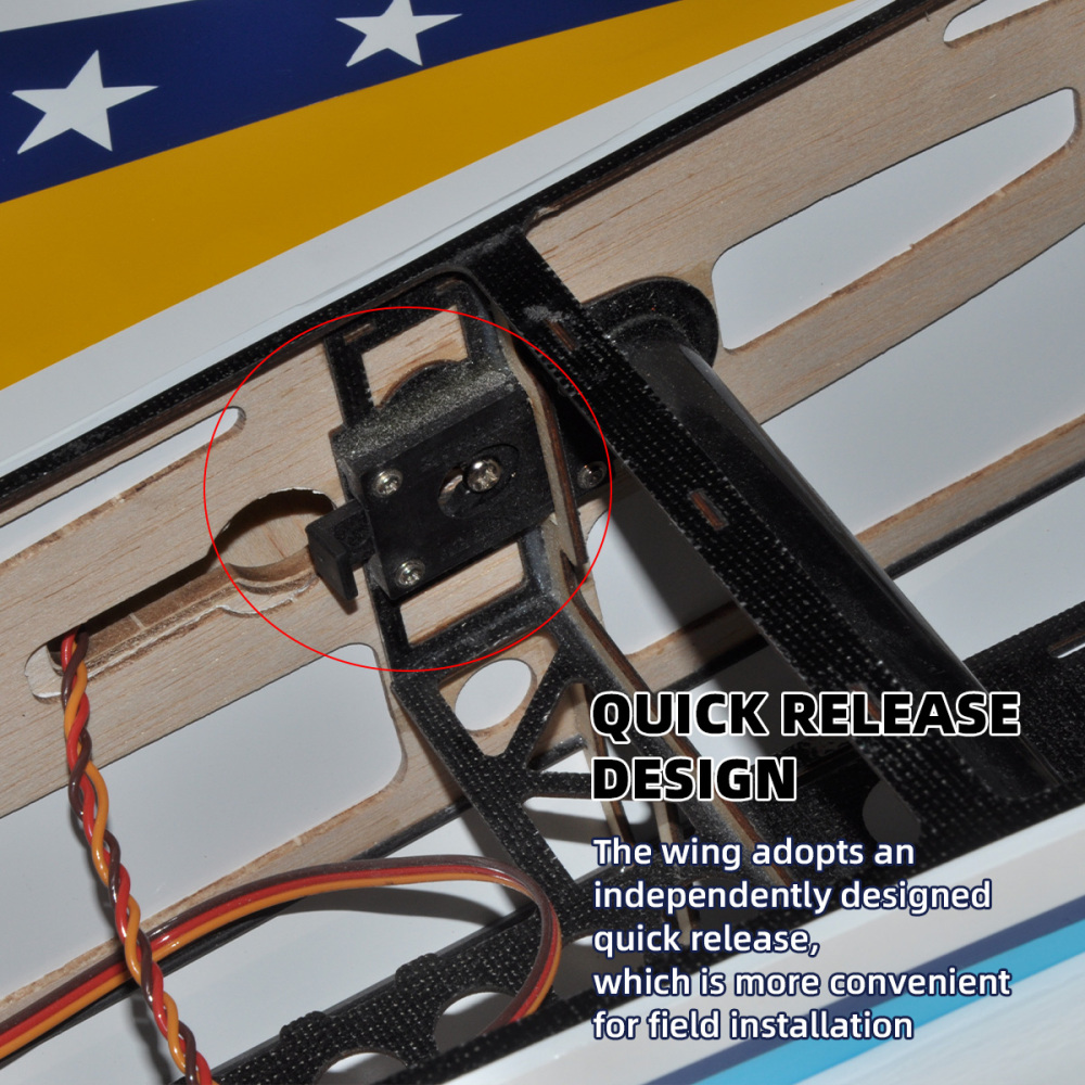 PurAr 60 inch VOTEC322 70E Fixed Wing Light Wood Aircraft Electric Quick Detachable Wing PNP
