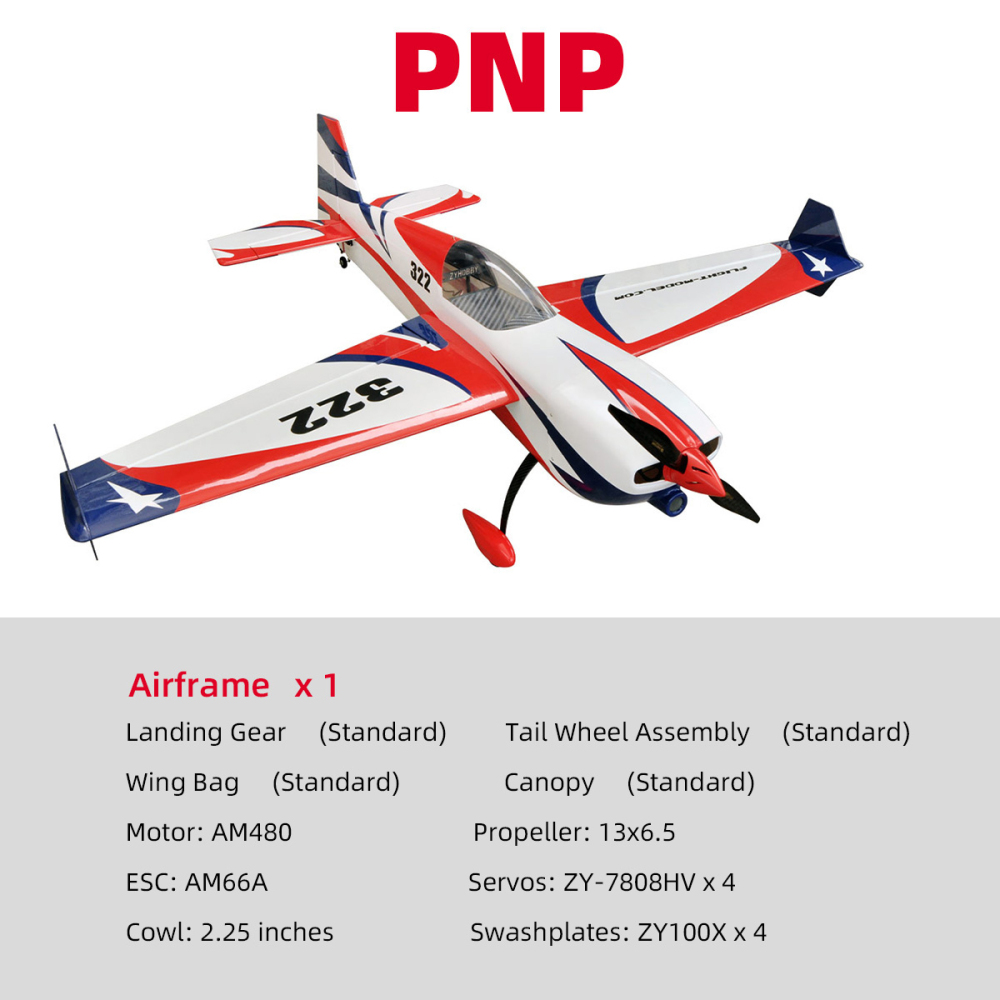 VOTEC 322 M069 48inch Fixed Wing Yellow Electric RC Model PNP Version White