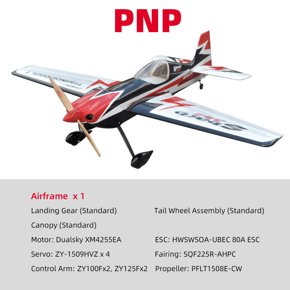 Sbach342 55inch RC Airplane Fuselage 3D Fix Wing Wooden Model Plane Frame PNP Version