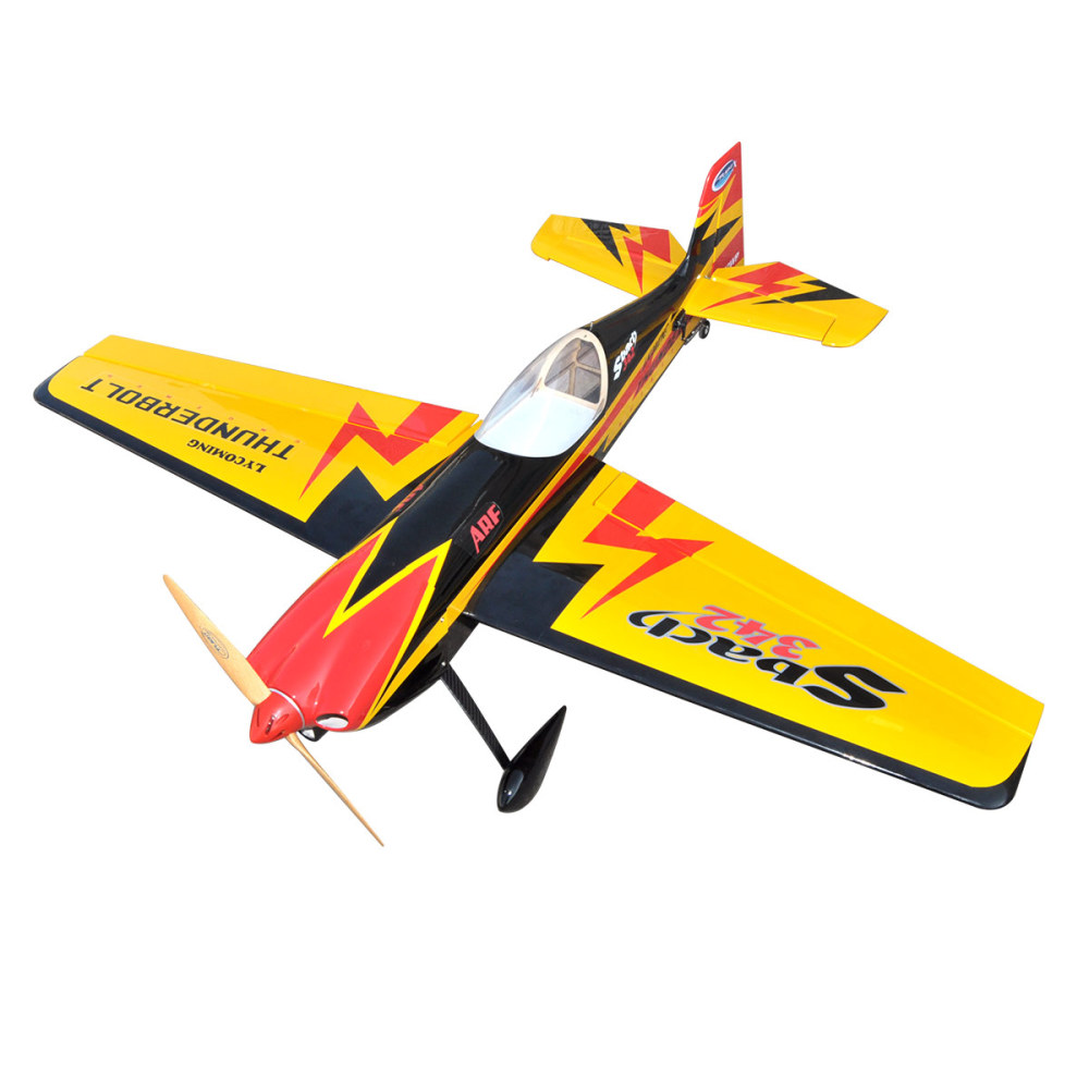 Sbach342 55inch RC Airplane Fuselage 3D Fix Wing Wooden Model Plane Frame PNP Version white
