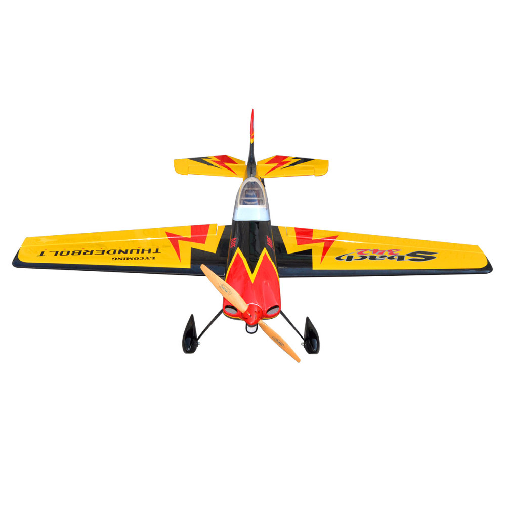 Sbach342 55inch RC Airplane Fuselage 3D Fix Wing Wooden Model Plane Frame PNP Version white