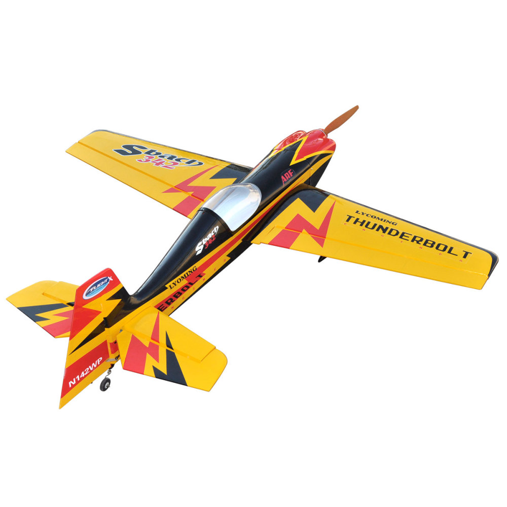 Sbach342 55inch RC Airplane Fuselage 3D Fix Wing Wooden Model Plane Frame PNP Version white