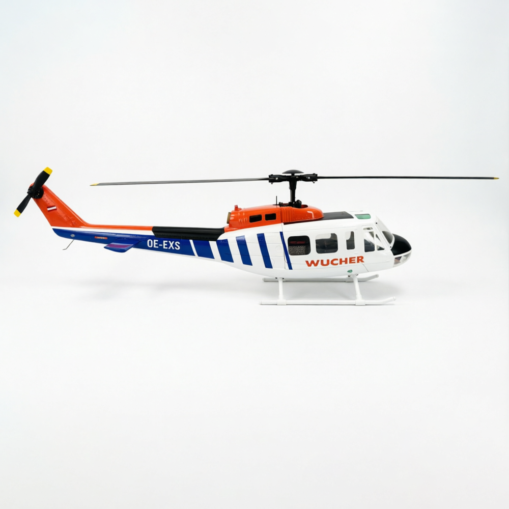 470 Model Helicopter UH1D White, Blue and Orange