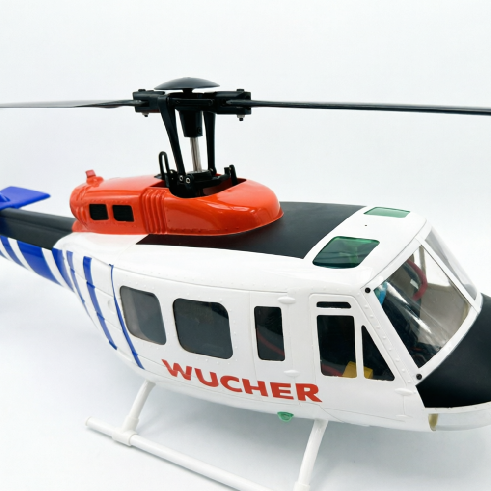 470 Model Helicopter UH1D White, Blue and Orange