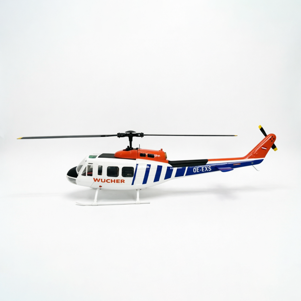 470 Model Helicopter UH1D White, Blue and Orange
