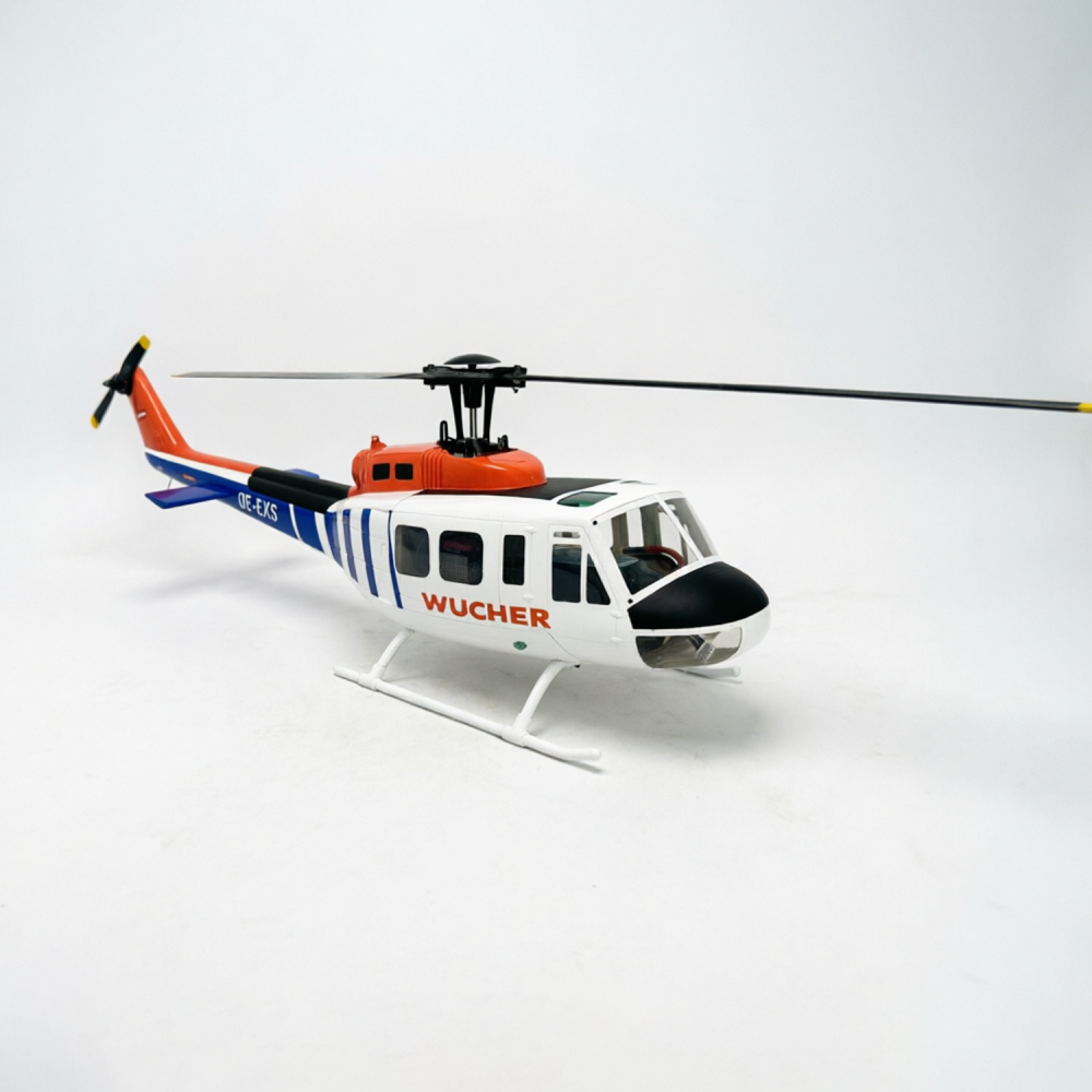 470 Model Helicopter UH1D White, Blue and Orange