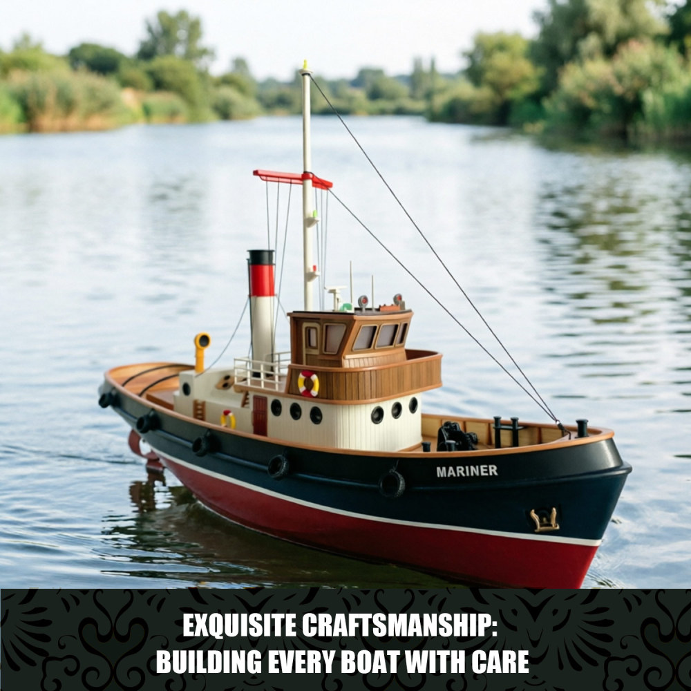 Remote-Control Model Boat 1:50 Scale Sailor Tugboat