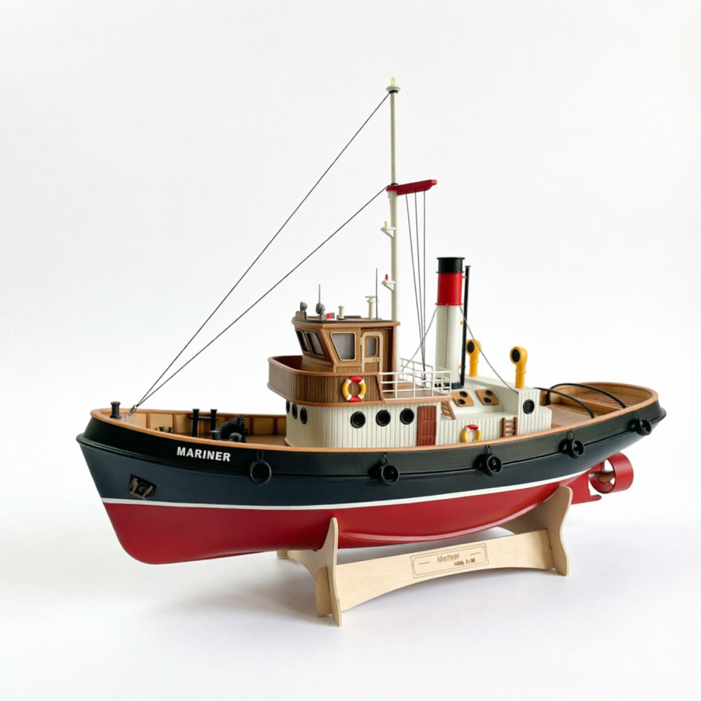 Remote-Control Model Boat 1:50 Scale Sailor Tugboat