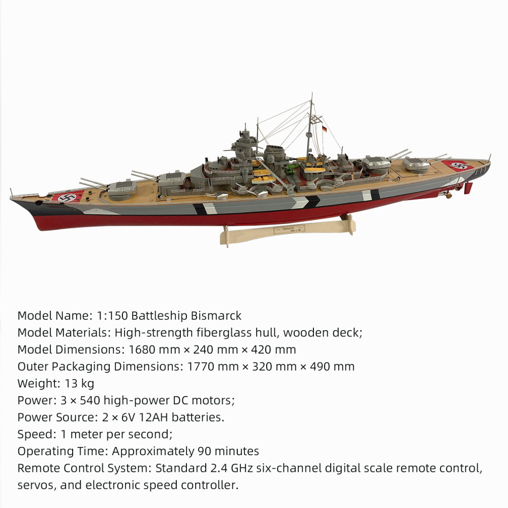 1:150 Scale Bismarck Battleship