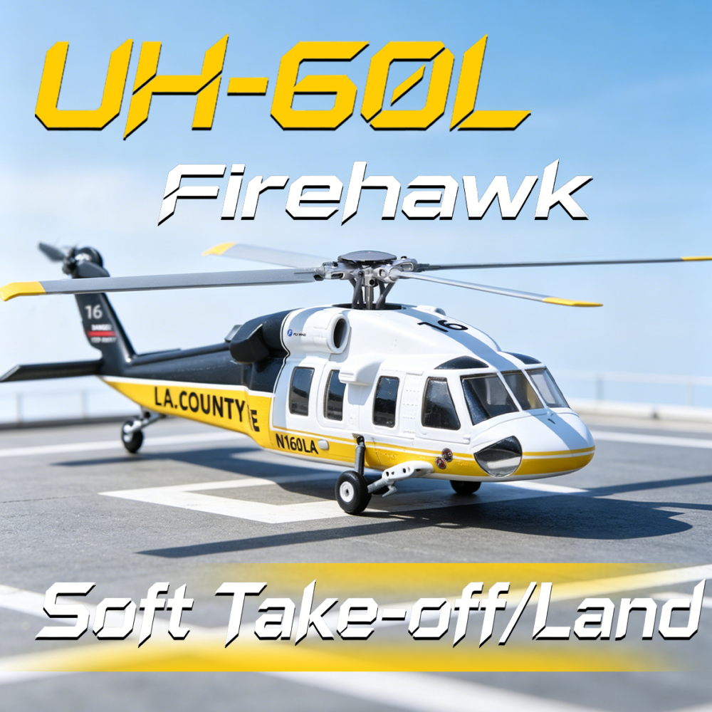 UH-60L Firehawk Scale RC Helicopter, Soft Takeoff & Landing, GPS Stabilization
