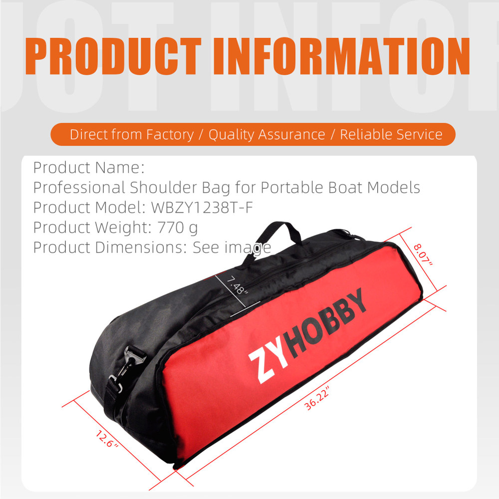 Portable Carry Bag for RC Boat Models, Large Capacity Protective Storage Case