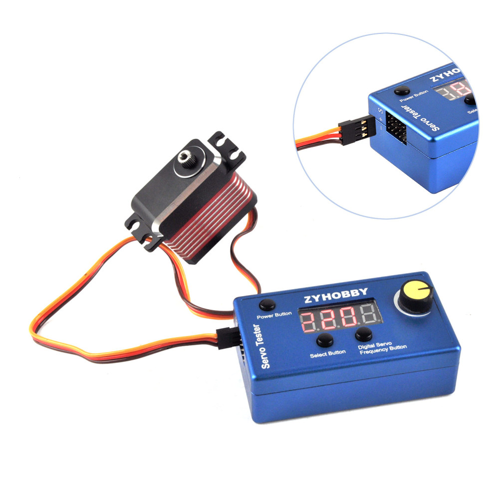 ZYHOBBY ZY8008 Servo Tester Digital Servo Checker 5 Channel RC Servo Tester with Built in Battery and Type C Charging