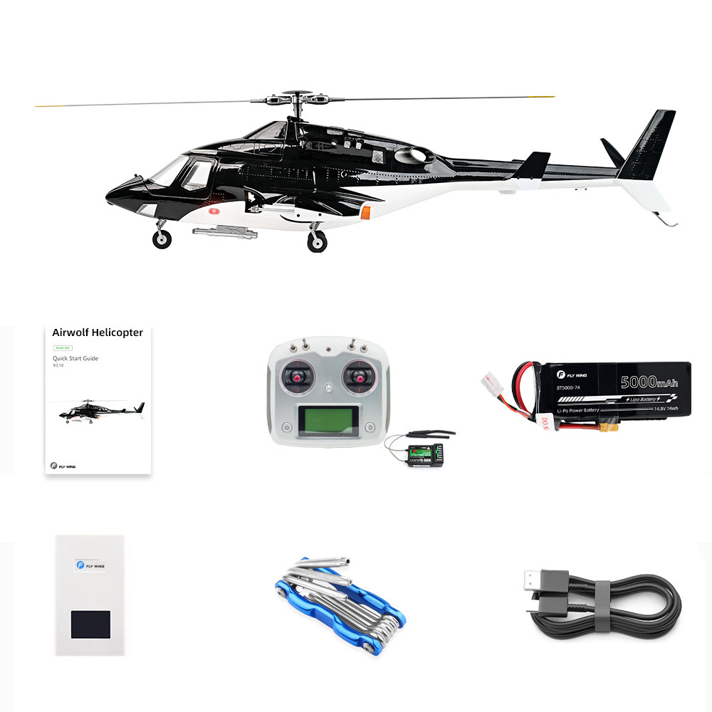 New Airwolf RC Helicopter Model, RTF Ready-to-Fly